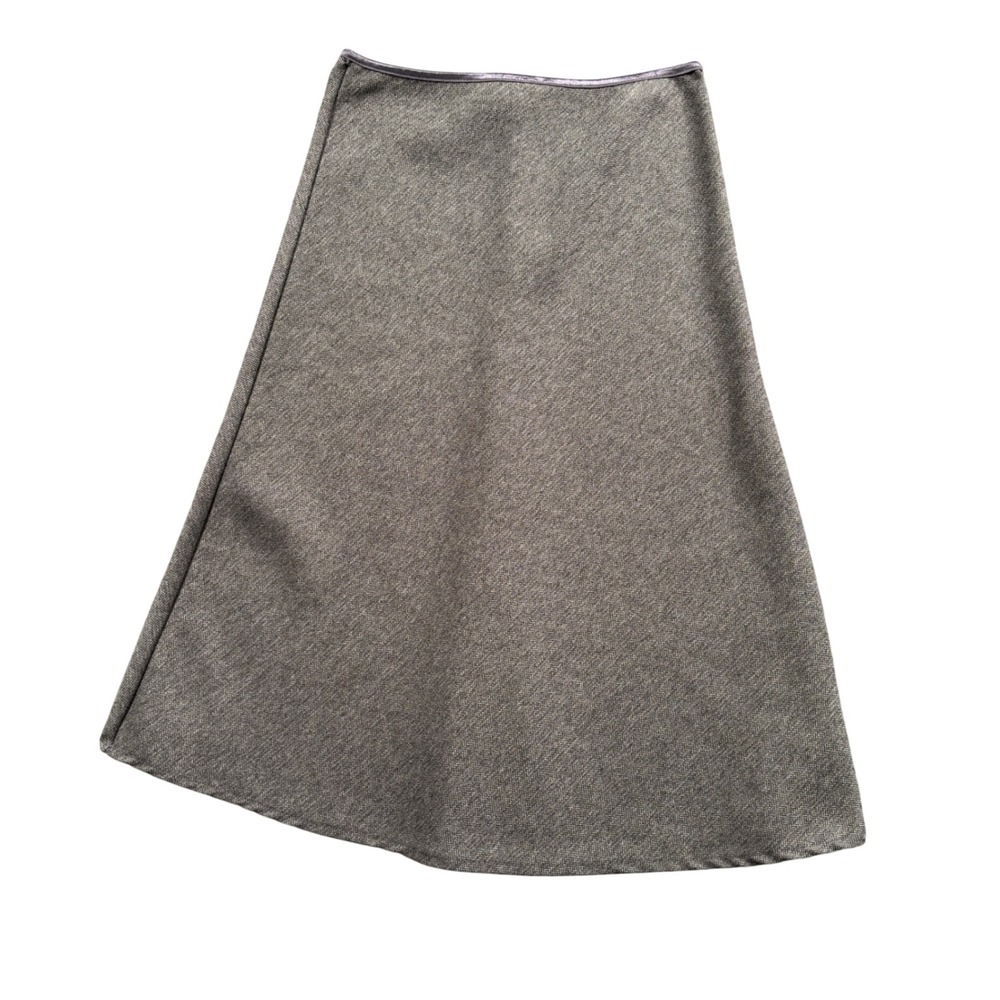 Candy Rain A Line Skirt Womens S Gray Herringbone Midi Career Vintage USA Made